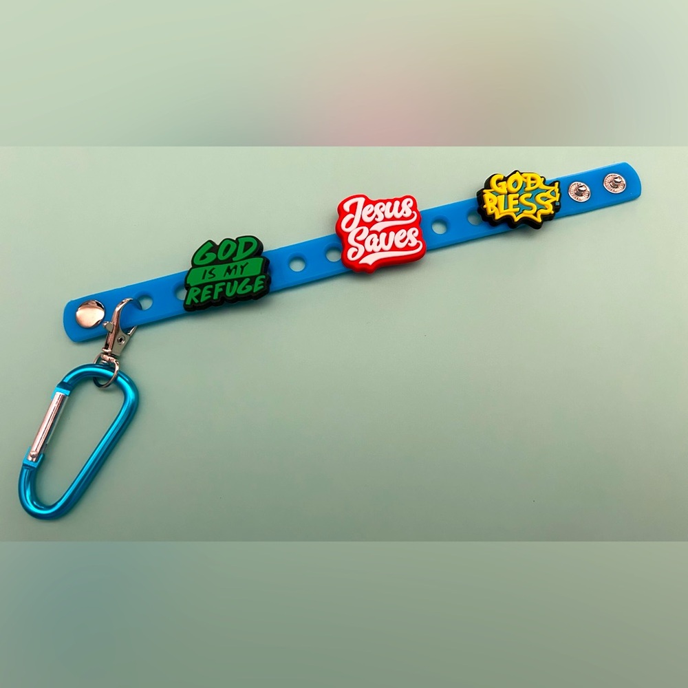 Brand New Faith Christian Inspirational Shoe Charm Bracelet/Key Ring